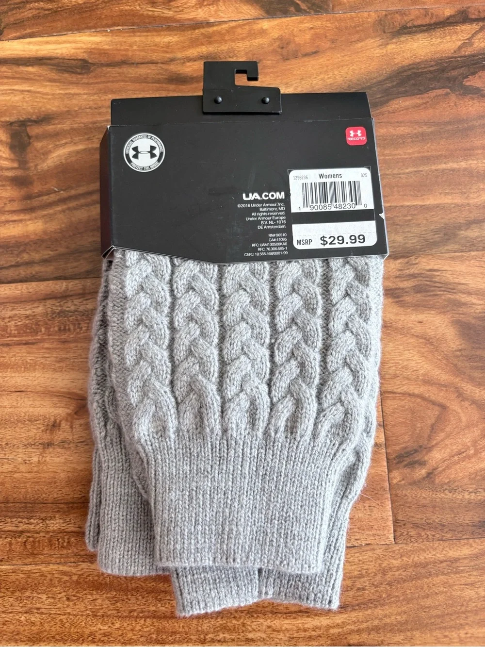 NWT NEW Under Armour UA Women's Gray Cable Knit Around Town Leg Warmers